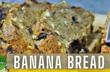 Vegan Banana Bread | Banana Bread | Dark Chocolate Chips | Vegan Recipes | Vegan Bread