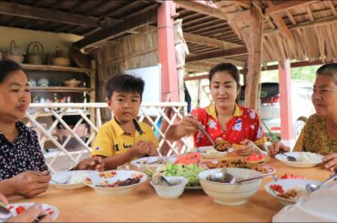 Healthy Family Meal Recipe / Prepare food for family lunch time / Sreypov life show