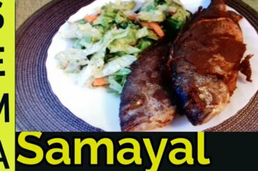 Healthy Salad with Fish fry /Meen varuval in tamil