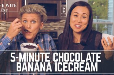 HEALTHY CHOCOLATE BANANA ICE CREAM RECIPE // FAST & EASY// NON-DAIRY VEGAN SUGAR FREE