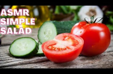 ASMR - Quick & Simple Healthy Salad (whispering with music) | Relaxed Meal Prep