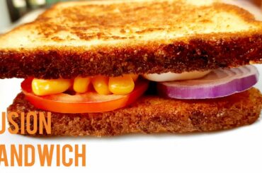 5 Mins Breakfast Recipe | Fusion Sandwich | Easy & Healthy Breakfast | Continental Breakfast