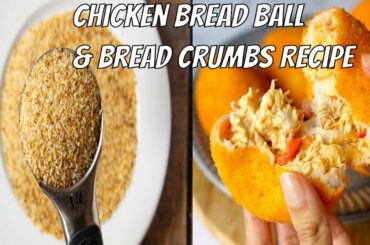 Chicken Bread Ball & Bread Crumbs Recipe || How to Make Bread Crumbs At Home || Chicken Balls Snack