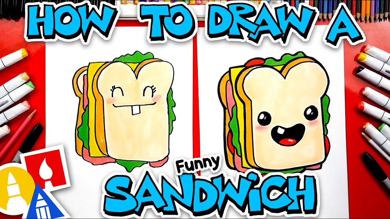 How To Draw A Funny Sandwich How To Draw A Funny Sandwich