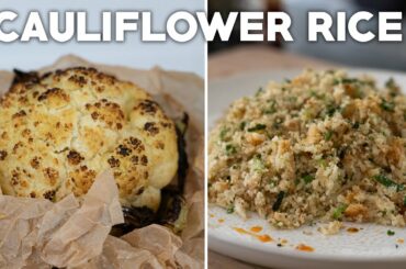 Low Carb Cauliflower Healthy Recipes (Fried Rice, Roasted, Creamy Mash, Chocolate Mousse)