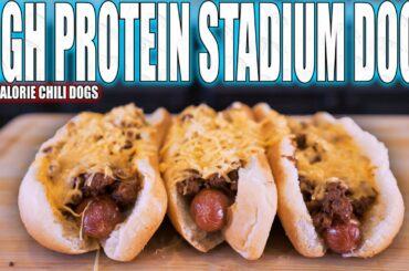 BODYBUILDING CHILI CHEESE DOGS | High Protein Low Calorie Anabolic Stadium Style Recipe