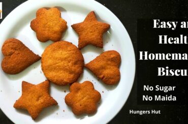 Wheat biscuits with jaggery| Wheat biscuits without oven| Healthy snacks| Snack recipes| hungers hut
