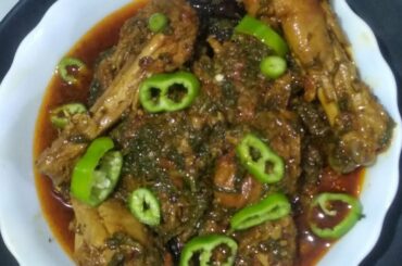 healthy and tasty palak chicken recipe in hindi by shama's kitchen/ mazedar palak chicken ki vidh...