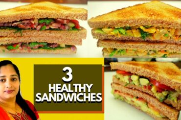 Healthy Sandwich Recipes | Weight Loss | Veg Sandwich | Dieting | Diabetic Diet | Tasty & Healthy