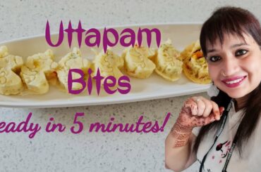 Uttapam Bites in 5 mins | Weight Loss Recipe | Oil Free | Low Calorie