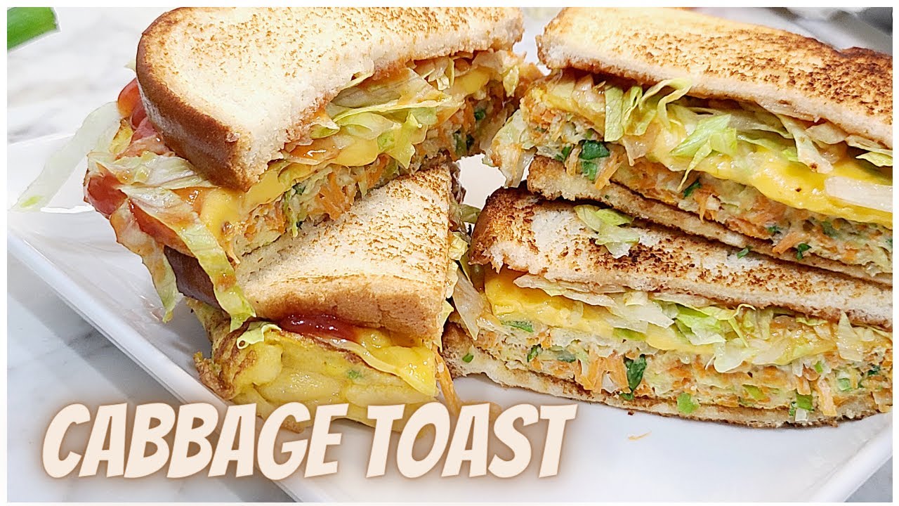 Cabbage Toast | Cabbage Bread Toast With Egg | Healthy Breakfast Recipe | Toast Recipe | Street Food Cabbage Toast | Cabbage Bread Toast With Egg | Healthy Breakfast Recipe | Toast Recipe | Street Food
