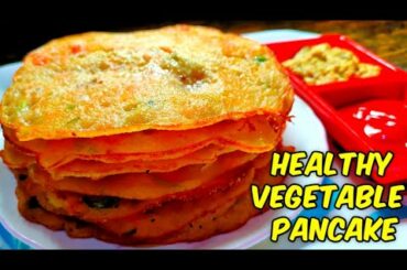 Vegetable Pancake Recipe | Easy and Quick Instant Breakfast Recipe | Korean Vegetable Pancake Recipe