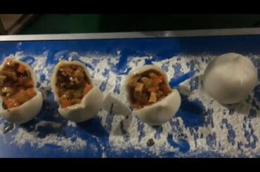 Big pieces vegetable filled ball making machine, healthy snack ball cookies encrusting machine