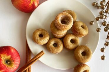 Baked Apple Donuts recipe| Apple donuts using apple cider| Easy healthy toddler snack