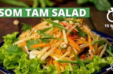Som Tam Salad Recipe | Green Papaya Salad | Healthy Salad Recipes | Easy Salad Recipes | Cookd