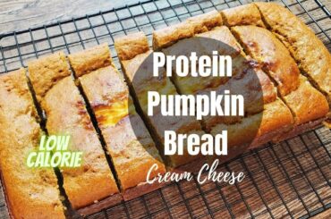 Healthy Protein Pumpkin Bread with Cream Cheese - Meal Prep Snack