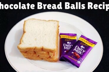 5 Minutes Evening Snacks Recipe | Crispy &Sweet Bread Snacks | Chocolate Bread Balls Recipe #Shorts