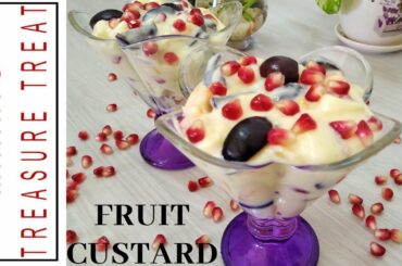 Fruit Custard recipe || Easy and Healthy Dessert || Fruit salad