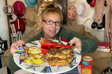 Healthy Keto Eating Show....Bacon & Egg Waffle Sandwich along with bible reading and story time!