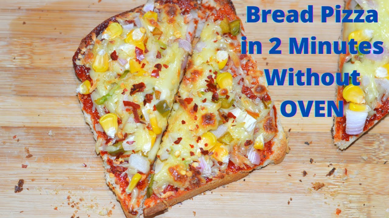 Bread Pizza Recipe in 2 Minutes – Bread Tawa Pizza Recipe – Bread Pizza without Oven Recipe Bread Pizza Recipe in 2 Minutes - Bread Tawa Pizza Recipe - Bread Pizza without Oven Recipe