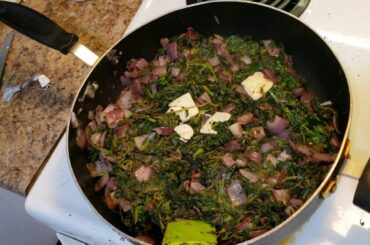 Cooking Spinach With Pita Bread Healthy Iron Food