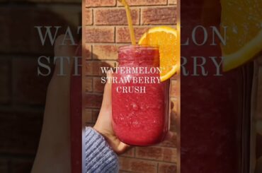WATERMELON STRAWBERRY CRUSH | healthy, low calorie and no added sugar!