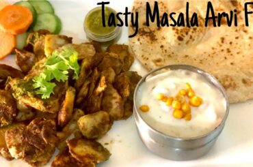 Tasty Masala Arvi Fry | Arvi recipe by Healthy Food Making