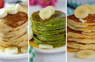 3 Healthy pancakes recipes for Toddlers  |  Whole wheat pancakes Recipe { Healthy and Nutritious }