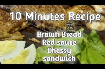 Brown Bread chicken Chessy sandwich Healthy Sandwich Recipe by Bail's cusine Rabail's kitchen