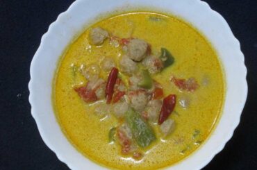 Bell Pepper Soya Chunk Coconut Milk Stew / Dinner Recipes / Veg Recipes / Coconut milk Recipes 619