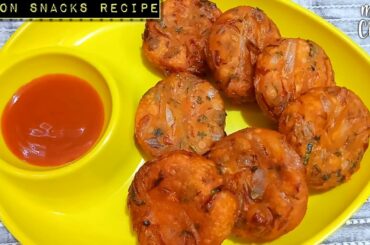 Onion Snacks Recipe / Instant Snack Recipe / Evening Snack Recipe / Rain Time Snacks #Shorts