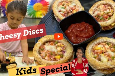 Kids Food Ideas II Cheesy Discs 2020 II Healthy Baked AppetizerI Easy Kids Recipes - #lifewithsmita