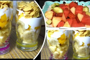 2 Healthy Recipes || Easy Salad || Yoghurt & Fruit Parfaits|| Recipe No: 032