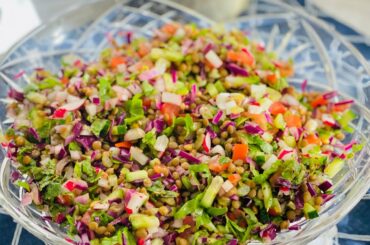 Brown Lentil Salad (healthy salad)