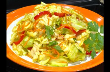 How to make CABBAGE SALAD   Easy Healthy Cabbage Salad recipe