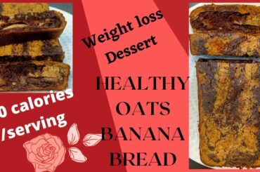 Weight loss Dessert Recipe| Healthy Marble Oats Banana Bread| weight loss recipes
