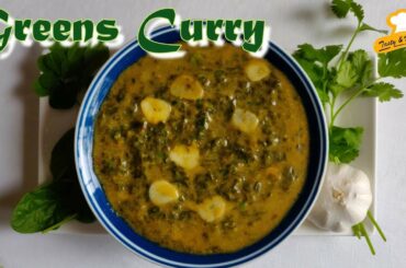 Greens Curry Recipe | Spinach Curry | Palak ka saag | Healthy Greens Curry