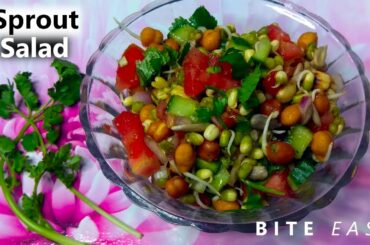 Easy Sprout Salad Recipe | Healthy Sprout Salad Recipe | Healthy Recipe | BITE EASY