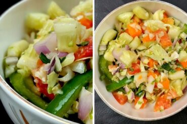 Easy & Simple Low-Calorie Weight Loss Salad Recipe For Lunch/Dinner [Fat Burning Salad Recipe]