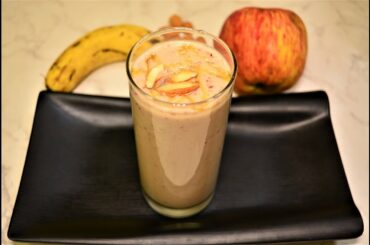 Apple Banana Smoothie Recipe  - Healthy Breakfast Recipe - Post Workout Snack