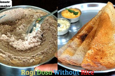 Healthy Breakfast Recipe - Ragi Dosa - Finger Millet Dosa - Weight Loss Millet Recipes - Dosa Recipe