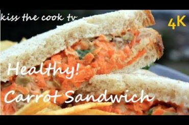 Open Faced Sandwich  | Julienne Carrot Sandwich Sri Lankan | 4K | Kiss the Cook TV