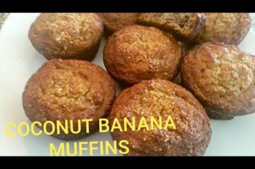 #Coconutmuffins#keto#banana EASY COCONUT BANANA MUFFIN RECIPE: HEALTHY SNACK OPTION FOR WEIGHT LOSS