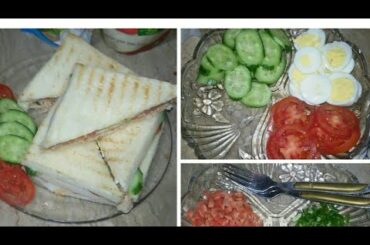 club sandwich/easy snacks recipe/chicken vegetable sandwich /easy lunch ideas