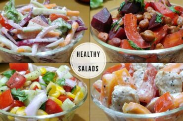 4 Healthy & Easy Salad Recipes for Weight Loss | Quick Homemade Salads
