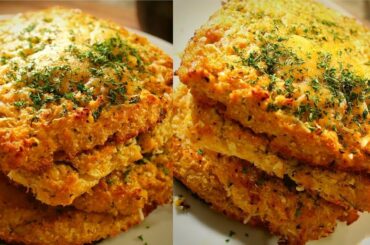 Cheesy Cauliflower Bread - Low carb Cheesy Cauliflower -  Cauliflower fritters - Gluten free recipes