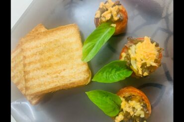 Mushroom Stuffed Tomato Cups | Healthy Recipes by Nutritionist Harpreet Pasricha