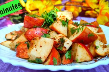 hot & spicy apple chat | weight loss recipe | healthy chat masala | apple chat | foodspire kitchen