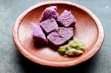 Purple Yam & Chutney - Healthy Recipe For Breakfast/Lunch - Kachil Puzhungiyathu | Skinny Recipes