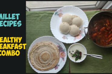 Little millet idly and dosa - healthy recipes | quick cucumber sambar | coconut chutney - Susu's